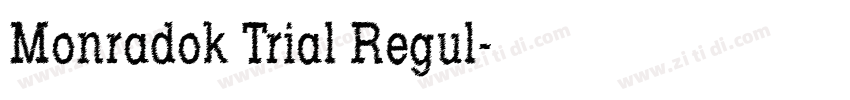 Monradok Trial Regul字体转换